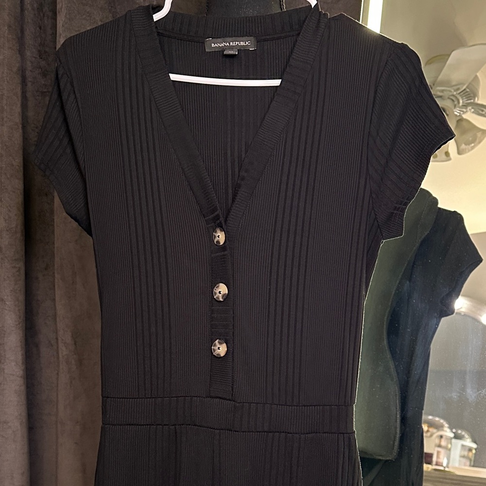 Banana Republic Ribbed Knit Cropped Jumpsuit
